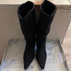 High heel boots, black, 10M, pointy toe